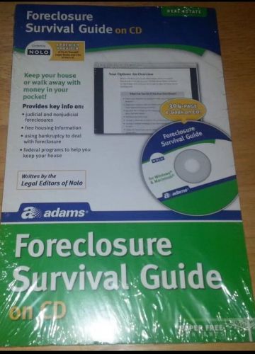 Adams Real Estate - FORECLOSURE Survival Guide on CD  ALC636