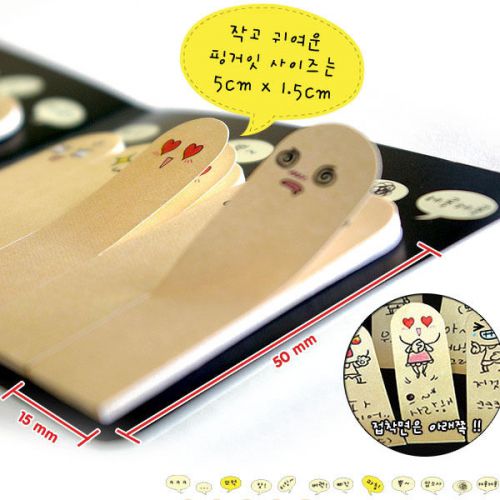 Novelty Ten Fingers Sticker Post-It Bookmark Flags Memo Sticky Notes Pads Paper