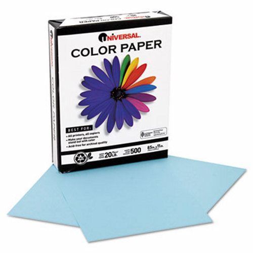 Universal Colored Paper, 20lb, 8-1/2 x 11, Blue, 500 Sheets/Ream (UNV11202)