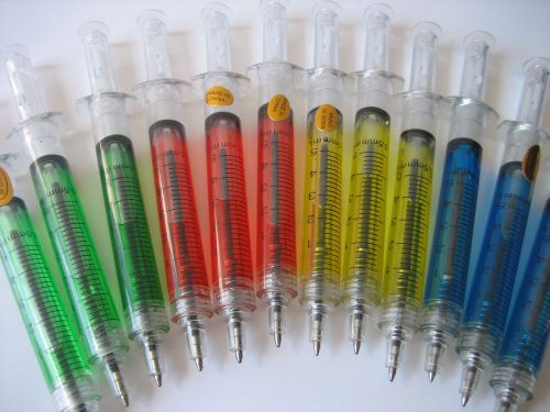 Lot 4 Syringe Shape Pens Ball Point Pen Fashion Pens For Hospital Nurse  New