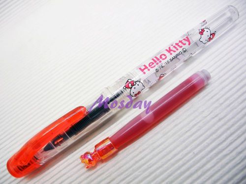 3pcs Special Hello Kitty Version Platinum Preppy Fountain Pen 0.3mm, RED