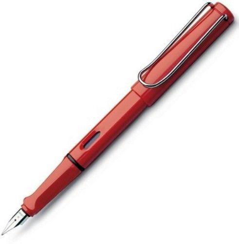 4 X NEW Lamy Vista Safari Fountain Pen Red FREE SHIPPING WORLDWIDE