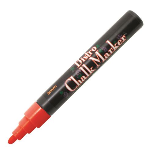 Marvy Bistro Chalk Marker, Red Bullet Tip ( 480-2) - 6/pk