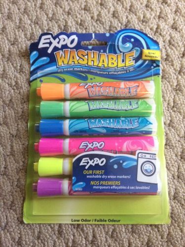 Expo Washable Dry Erase Markers 6 Colored Markers 1761209