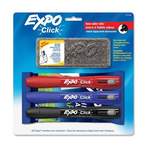 Expo Click Starter Set Dry Erase Marker - Chisel Marker Point Style (san1751662)
