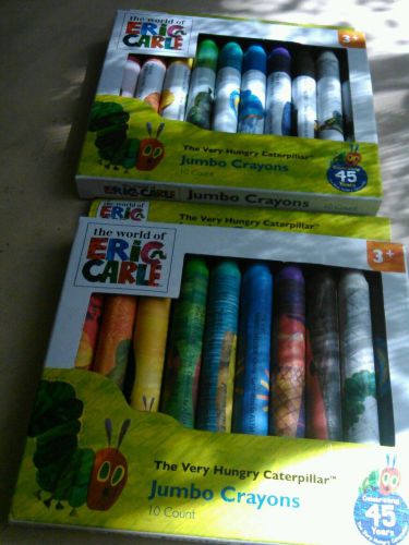 2 Packs of Eric Carle Jumbo Crayons 10 Count For Ages 3+