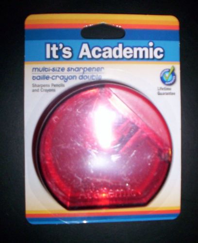 IT&#039;S Academic RED  Pencil Sharpeners~Sharpenes Pencils &amp; Crayons-Round