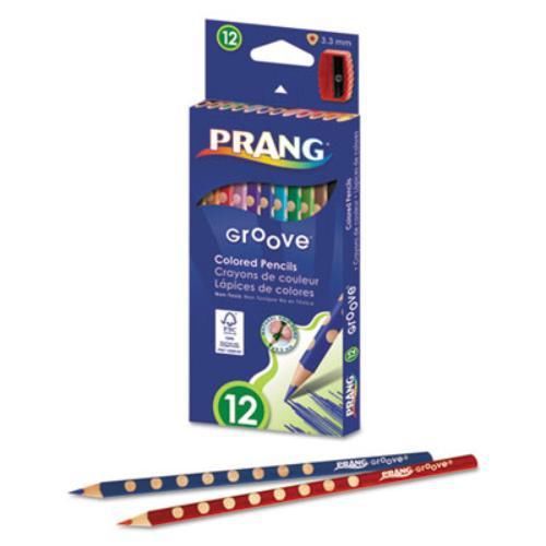 Dixon ticonderoga 28112 groove colored pencils, assorted, 3.3 mm, 12/pk for sale