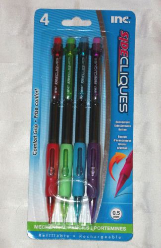 New***INC***Side Cliques Lot 4 #2 Break Resistant Lead Mechanical Pencils 0.5mm
