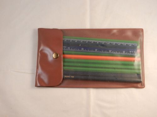 10 - assorted &#034;new&#034; unsharpened pencils with erasers &amp; ruler with pencil case for sale