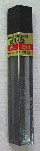 Pentel 0.5mm 2H Hi-Polymer Super Mechanical Pencil Lead Refills 12 Per Tube