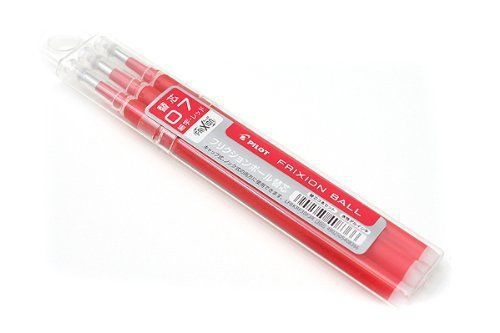 Pilot FriXion Gel Ink Pen Refill - 0.7 mm - Red - Pack of 3