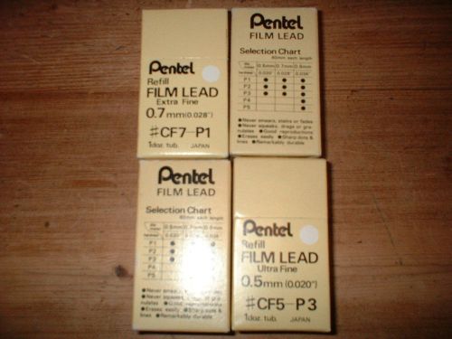 Pentel Refill Leads 0.7mm # CF7 - P1 Extra Fine 4 Box&#039;s 48 Tubes