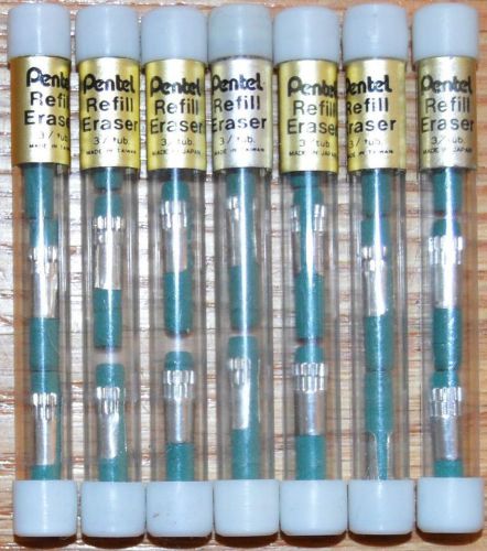 7 tubes vintage Pentel Refill Erasers Mechanical Pencil Refill green Z2-1