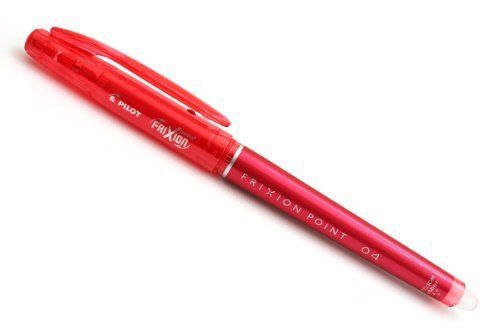 Pilot frixion point 0.4mm (retractable gel ink pen) lf-22p4-r (red) for sale