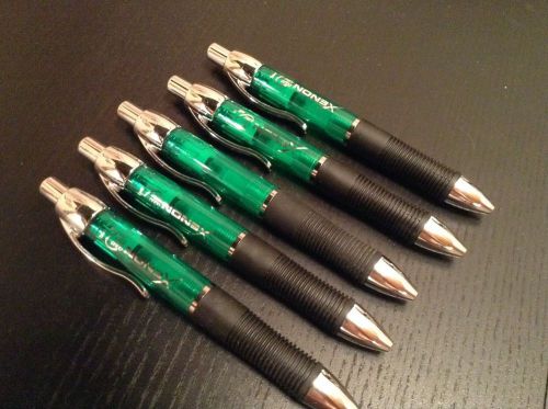 xenon fine point pens black ink aqua roller emerald lot of 5