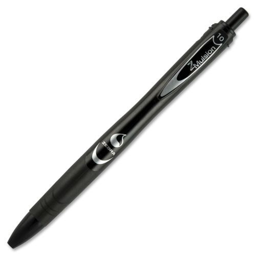 Zebra Pen Z-mulsion - 1 Mm Pen Point Size - Black Ink (ZEB34110)