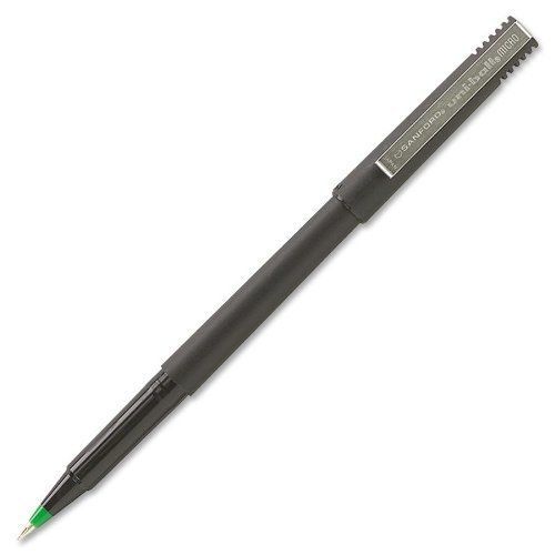 Stick roller ball pens, micro point, green ink, pack of 12 new for sale