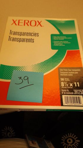 Box of 39 Xerox color printer clear transparencies  3R12505