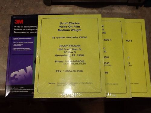 Lot Of Write On Transparency Film Scott Electric New And Open Box Of 3M Write-On