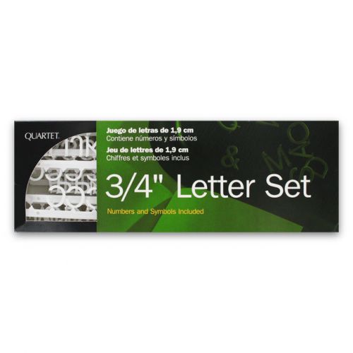 Quartet 3/4&#034; White 318 Assorted Letter Set