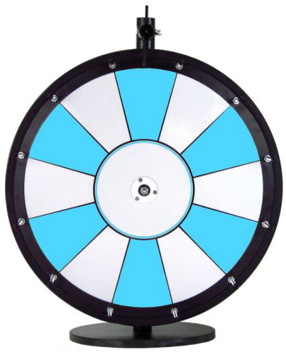 18&#034; Sky Blue and White Promotional Dry Erase Trade Show Prize Wheel