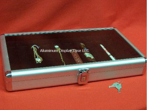14 x 8 x 2&#034; aluminum display case w 10 slot blk  insert for sale