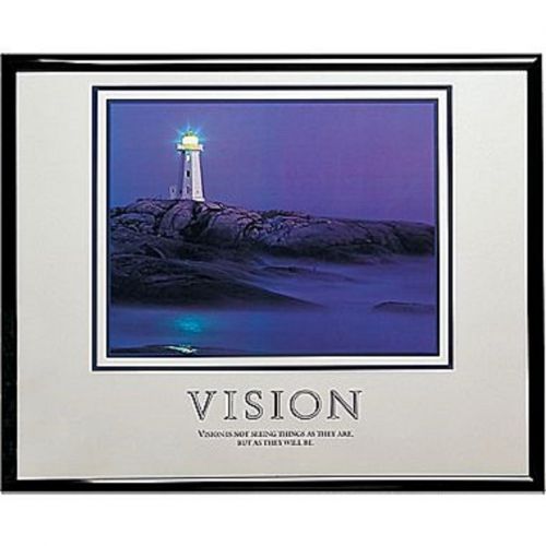 &#034;Vision (Lighthouse)&#034; Framed Motivational Print