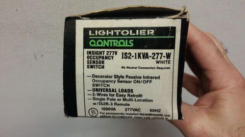 Lightolier Controls INSight Occupancy Sensing Switch white IS2-1KVA-277-W