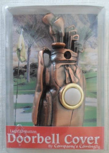 Bronze Plated Golf Bag Lighted Button Doorbell Cover by Company&#039;s Coming