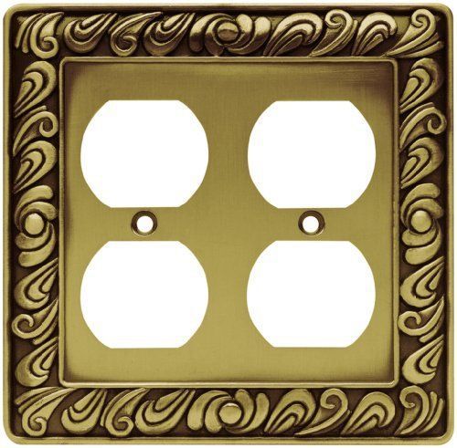 Brainerd 64197 paisley double duplex wall plate / switch plate / cover  tumbled for sale