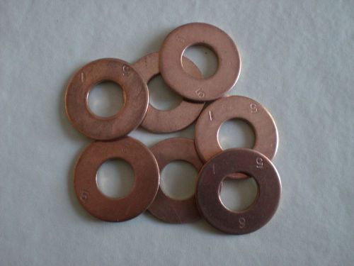 Set of 7 silicon bronze flat washer 1/2&#034;. new without box. for sale