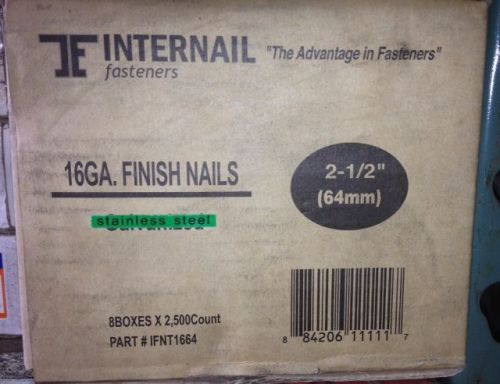 2-1/2&#034; stainless 16 gauge finish nails for sale