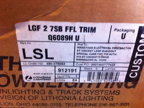 Lithonia Downlighting LGF 2 7SB FFL Trim Packaging U Item # 912191 GOTHAM LGF