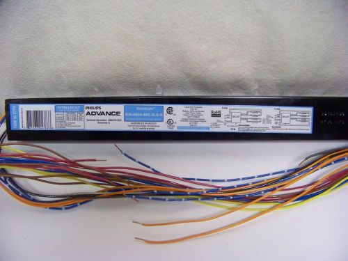 Philips advance icn4s5490c2lsg electronic ballast,f54t5 lamps,120/277v new for sale