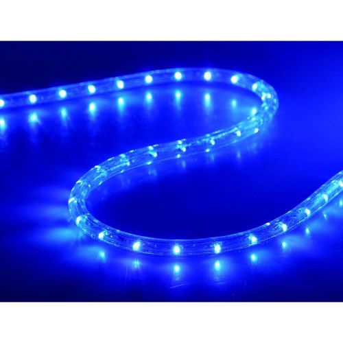 20 ft rope light 2 wire  high output blue tubing with warm white bulbs 3/8&#034; 120v for sale