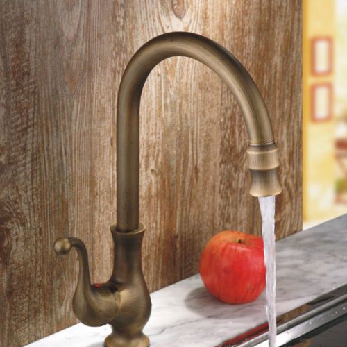Modern Antique Brass Traditional Kitchen Faucet Single Hole Tap Free Shipping