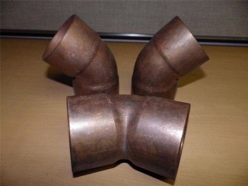 Vintage EPC Large Copper Fittings Elbows NOS 3 1/4&#034; Lot of 3 MJ127