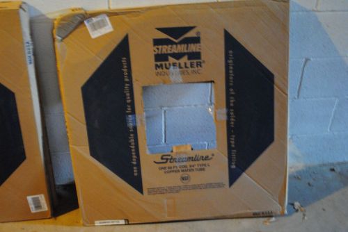 New in box streamline 60 ft coil 3/4&#034; copper tubing type l water tube mueller for sale