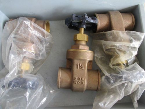 Set of 3 legend 1 1/4&#034; cxc nrs brass gate valve - new for sale