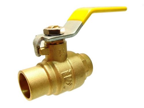 1/2&#034; sweat brass ball valve full port, shut-off valves, 600psi wog for sale
