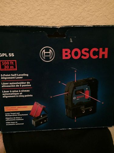 NEW Bosch GPL 5S 5-Point Self-Levelling Alignment Laser 100ft