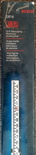 Bosch 16&#039; aluminum telescoping leveling rod gr16 new for sale