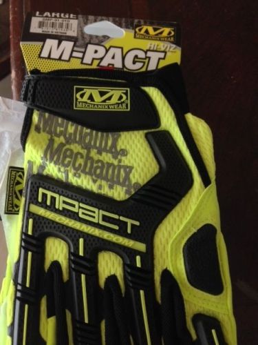 Mechanix  Mpact Hi Viz Yellow Gloves, Medium