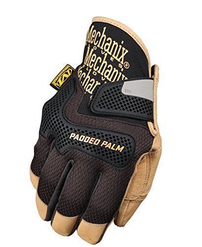 Mechanix Wear CG25-75-009 Commercial Grade Padded Palm Glove  Black  Medium