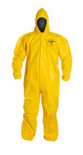 Dupont tychem qc127 qc bound seam yellow work coveralls 4x qty 12 for sale