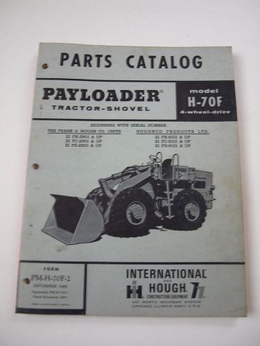 IH International Hough 70F Front-End Wheel PAY Loader Tractor Parts Catalog List