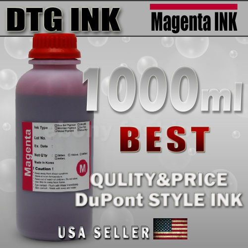1000ml magenta ink dtg viper dupont style textile ink direct to garment printers for sale