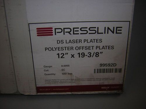 Pressline DS Laser PlatesPolyester 12 x 19-3/8 (100 Plates) Xante / HP 5000/5100