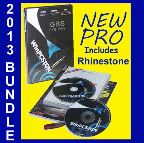 #1 winpcsign pro plotter software + new rhinestone. new grs 2013 bundle for sale